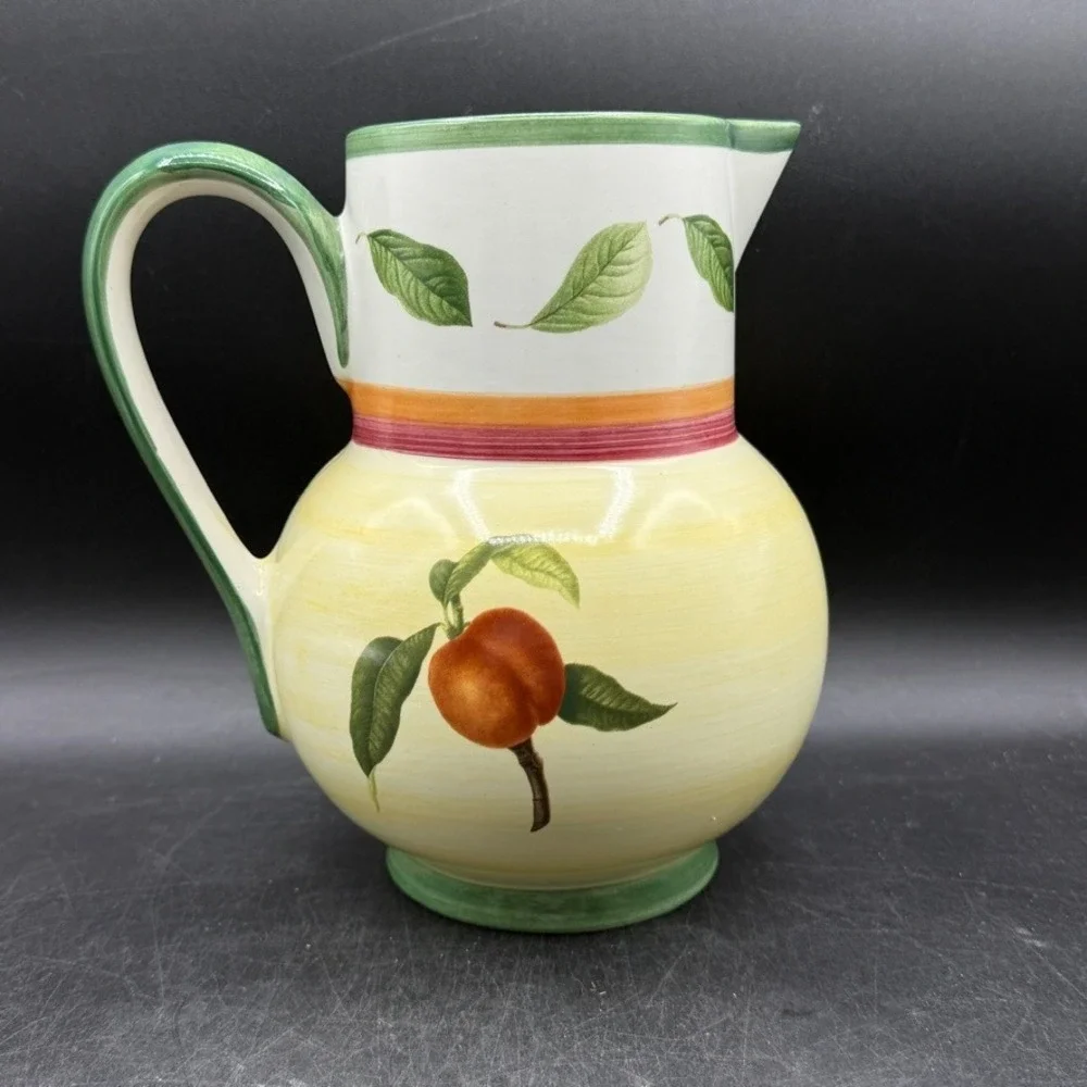 Villeroy & Boch French Country Pitcher Large Yellow Green Cottage Boho